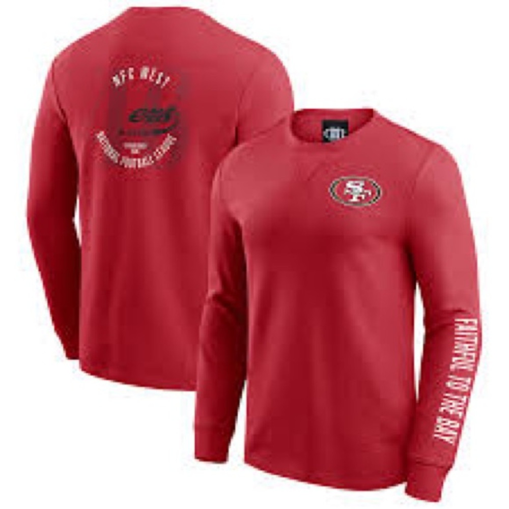 Darius Rucker San Francisco 49ers long sleeve waffle knit shirt mens size medium
